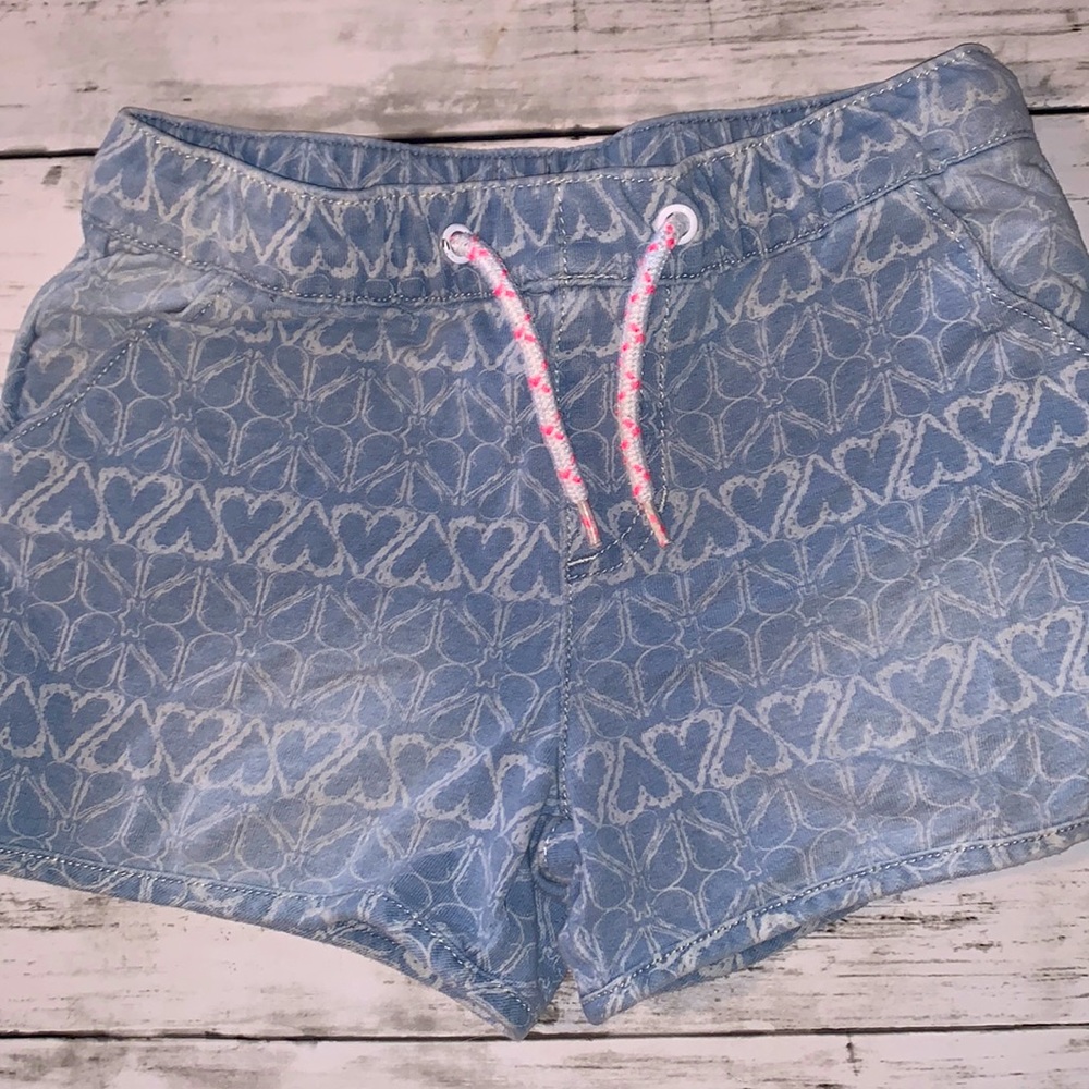 Girls cat and jack denim elastic waist shorts size 6/6X